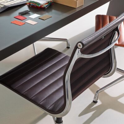 Vitra Aluminium Chair EA 101 Fabric and Leather Upholstery-78157