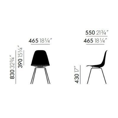 Vitra Eames DSX Plastic Chair Upholstery-78616