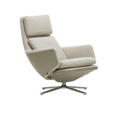 Vitra Grand Relax Lounge Chair in Leather and Fabric-0