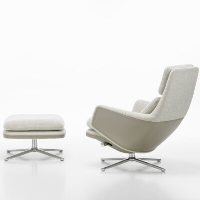 Vitra Grand Relax Lounge Chair in Leather and Fabric-77842