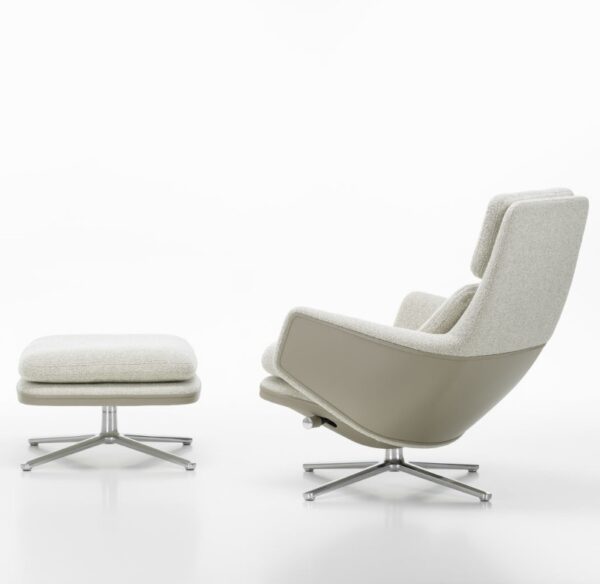 Vitra Grand Relax Lounge Chair in Leather and Fabric-77842