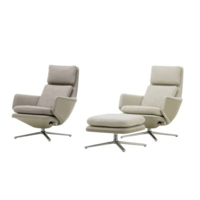 Vitra Grand Relax Lounge Chair in Leather and Fabric-77843