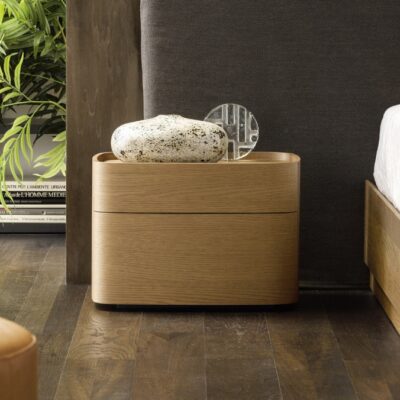 Novamobili Norman Bedside Cabinet Table with optional Marble Top