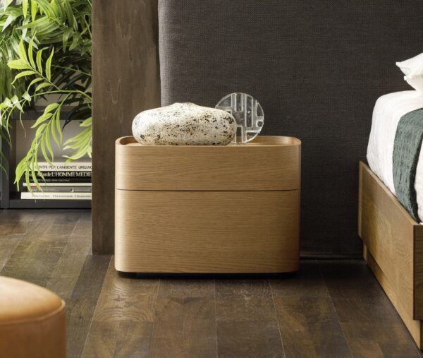 Novamobili Norman Bedside Cabinet Table with optional Marble Top