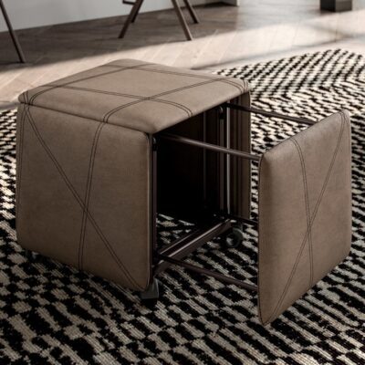 OZzio Italia Cubix Pouf Footstool with 4 Chairs