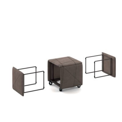 OZzio Italia Cubix Pouf Footstool with 4 Chairs