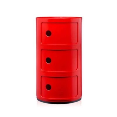 Kartell Componibili 3 Element Storage Unit - Red