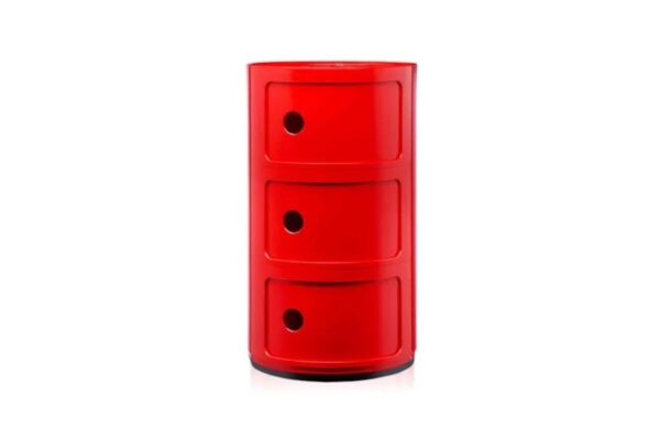 Kartell Componibili 3 Element Storage Unit - Red