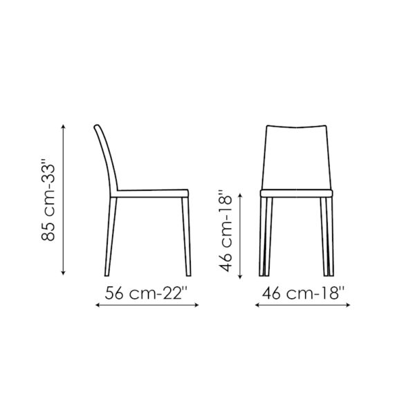 Bonaldo Kayla Dining Chair Low & High