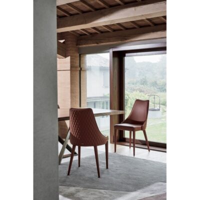 Bontempi Casa Clara Dining Chair with Upholstered Legs