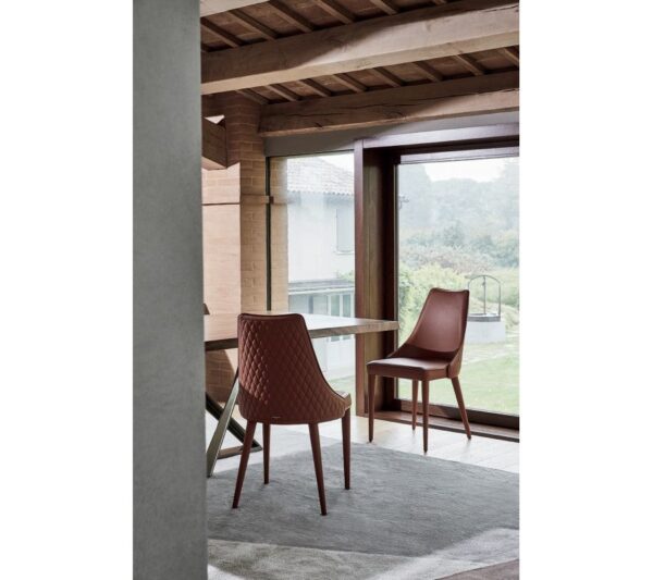 Bontempi Casa Clara Dining Chair with Upholstered Legs