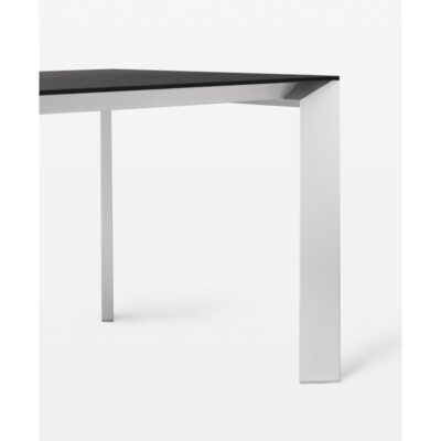 Kristalia Nori Glass Extendable Dining Table Depth 100cm