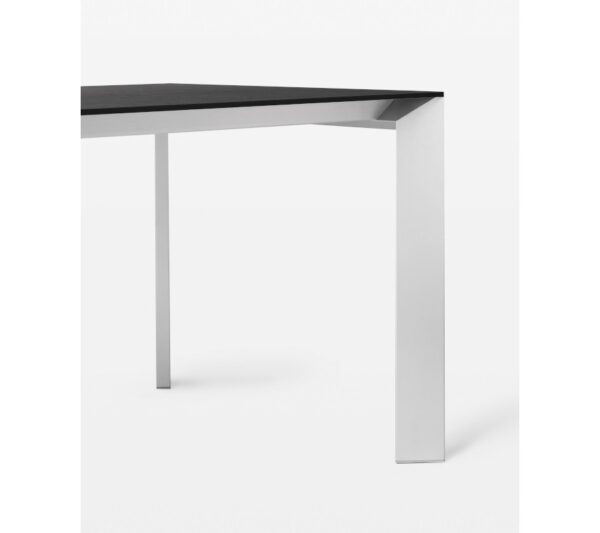 Kristalia Nori Glass Extendable Dining Table Depth 100cm