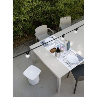 Kristalia Sushi Outdoor Fenix-NTM Extentable Table 100cm