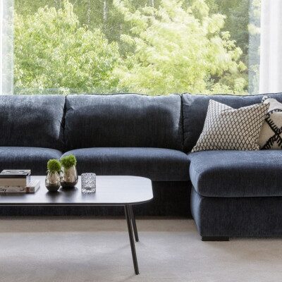 Sits Sophia Set 2 3 Seater Sofa + Chaiselongue Upholstered in Fabric