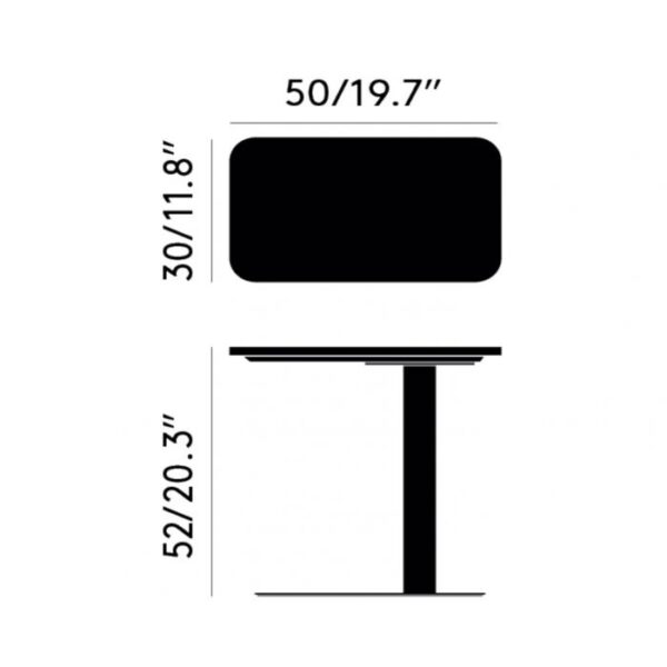 Tom Dixon Flash Side Table Rectangle in Black