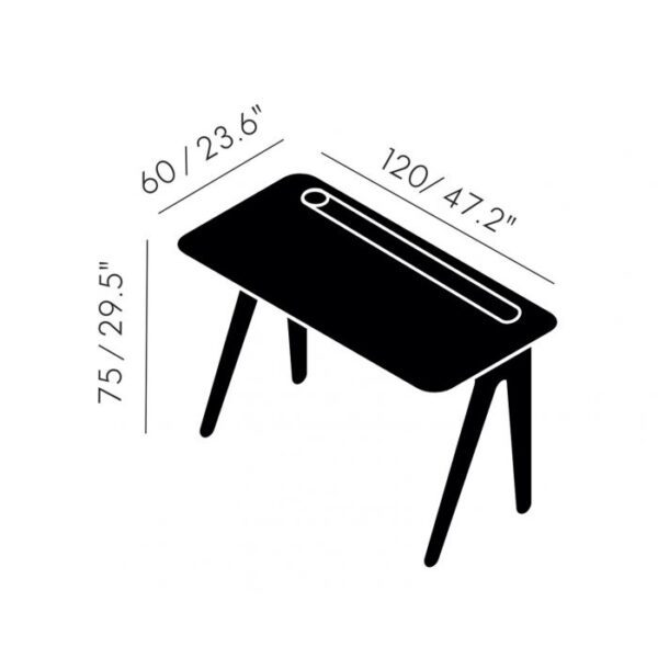 Tom Dixon Slab Small Desk in Natural Oak