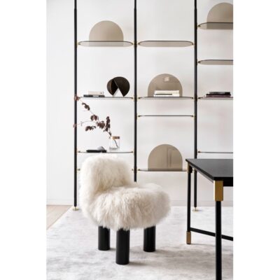 Arflex Botolo High Lounge Chair / Armchair in Fur