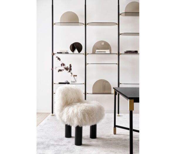 Arflex Botolo High Lounge Chair / Armchair in Fur