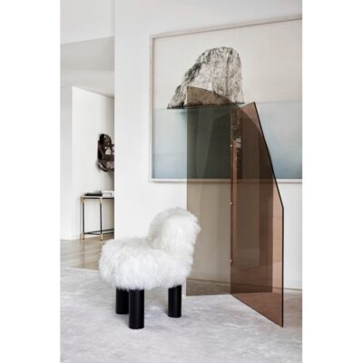 Arflex Botolo High Lounge Chair / Armchair in Fur