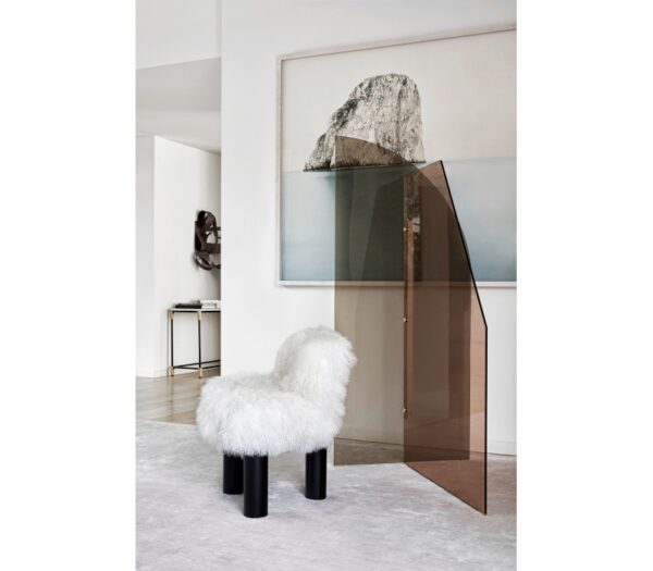 Arflex Botolo High Lounge Chair / Armchair in Fur