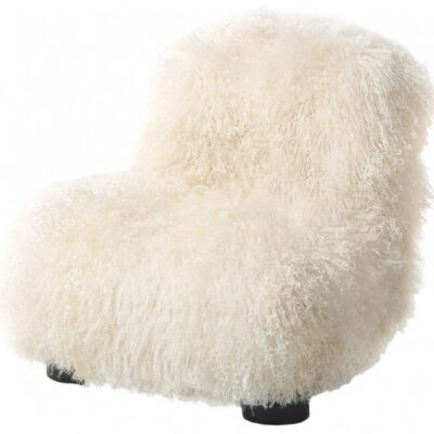 Arflex Botolo Low Lounge Chair / Armchair in Fur