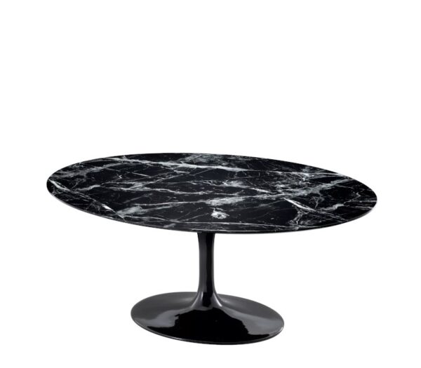 Eichholtz Solo Oval Dining Table Black Faux Marble