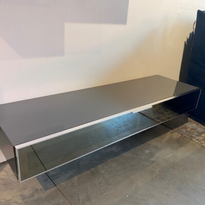 Pianca Media Unit Wall Mounted in Glossy Dark Grey-81917