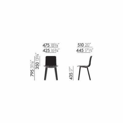 Vitra Hal Wood Side Chair