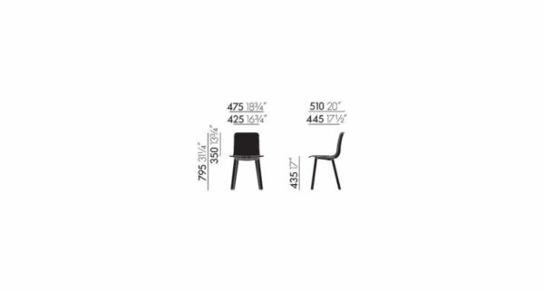 Vitra Hal Wood Side Chair