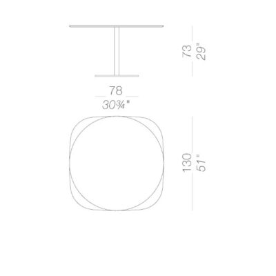 Lapalma Rondo Round or Square Dining Table 130cm in Different Colours