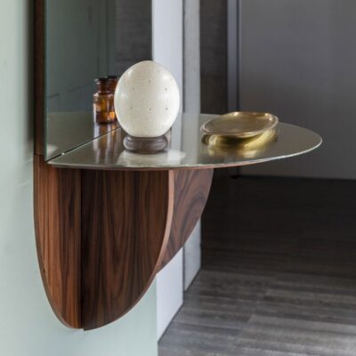 Mogg Brame Mirror Oval with Console Shelf Storage