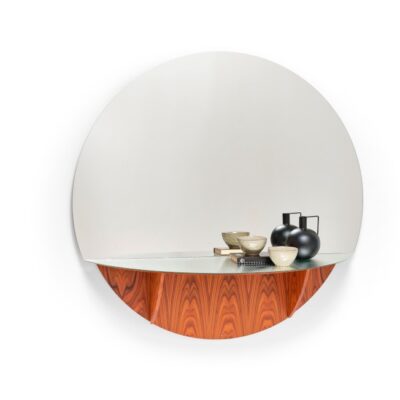 Mogg Brame Mirror Round with Console Shelf Storage