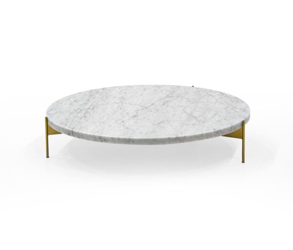 Pianca Abaco Round Coffee Table 60 Quiet Metal, Leather, Marble, Conrete or Glass