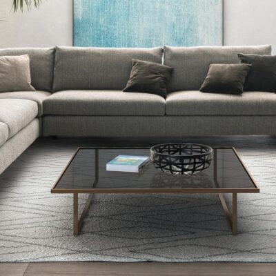 Pianca Icaro Rectangular Coffee Table 120cm Marble, Wood, Stone & Glass