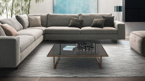 Pianca Icaro Rectangular Coffee Table 120cm Marble, Wood, Stone & Glass