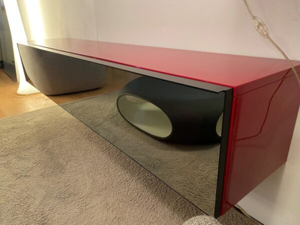 Pianca Media Wall Unit in Glossy Red