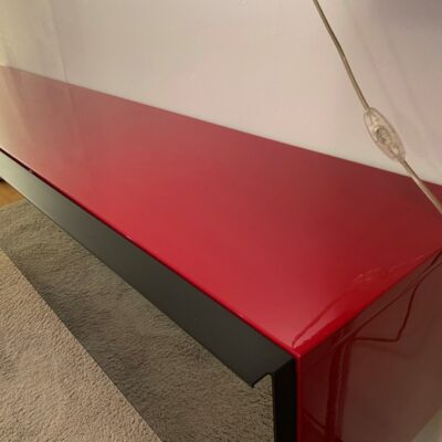 Pianca Media Wall Unit in Glossy Red