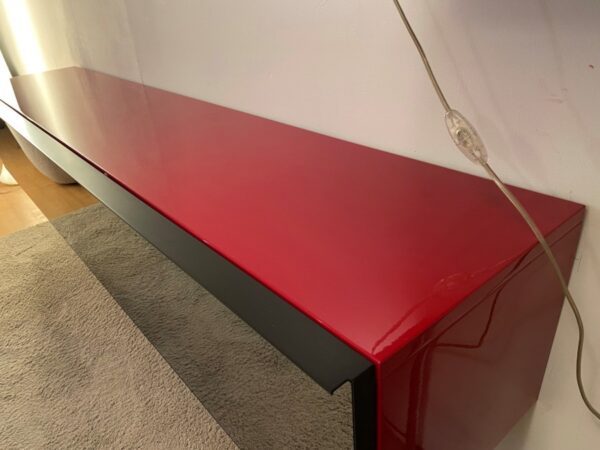 Pianca Media Wall Unit in Glossy Red