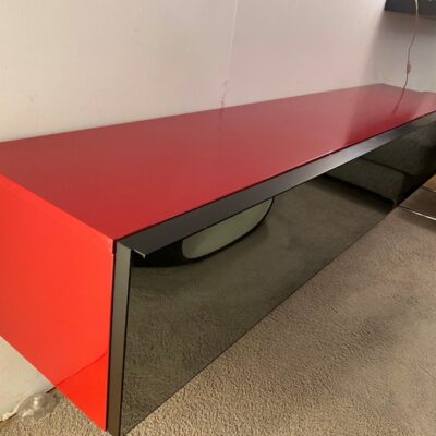 Pianca Media Wall Unit in Glossy Red