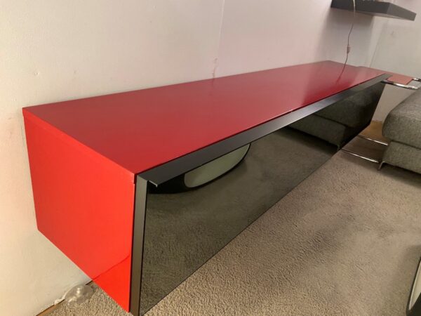 Pianca Media Wall Unit in Glossy Red