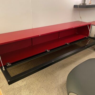 Pianca Media Wall Unit in Glossy Red