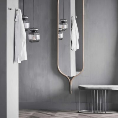 Bolia Racquet Wall Mirror in Soap or Black Oak Height 200cm