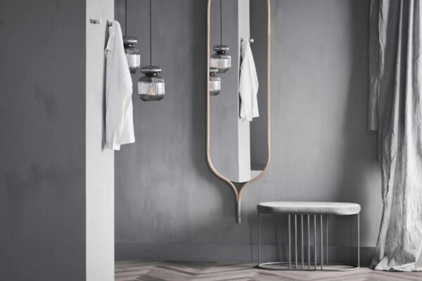 Bolia Racquet Wall Mirror in Soap or Black Oak Height 200cm