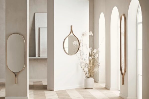 Bolia Racquet Wall Mirror in Soap or Black Oak Height 200cm