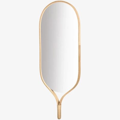 Bolia Racquet Wall Mirror in Soap or Black Oak Height 140cm