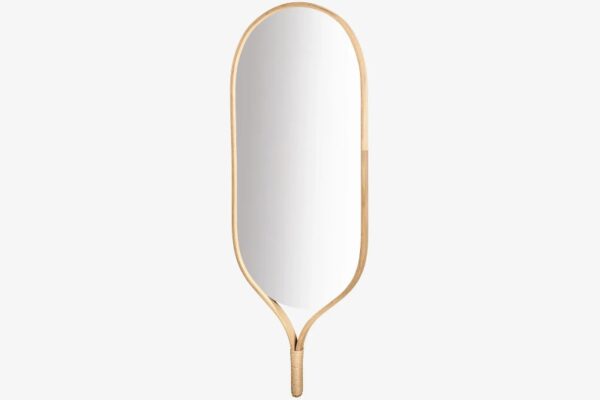 Bolia Racquet Wall Mirror in Soap or Black Oak Height 140cm