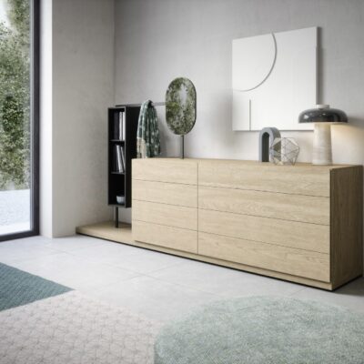 Novamobili EASY 2 Drawer Bedside Table / Chest of Drawers 54cm Width