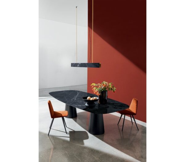 Sovet Italia Totem Fixed Barrel 2 Bases Dining Table 220cm Length (Fixed Tables