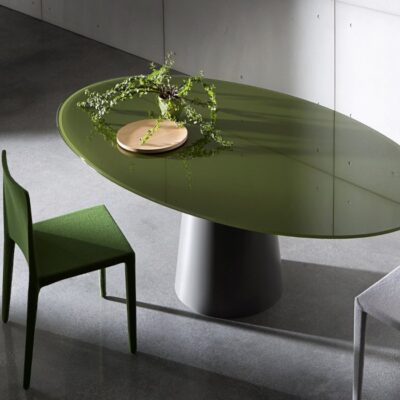 Sovet Italia Totem Oval Fixed Dining Table 200cm Length